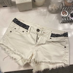 American Eagle white denim shorts